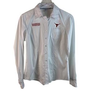 Cinch White OU Sooners & Univ. of Texas Longhorns Women’s Shirt Size Medium